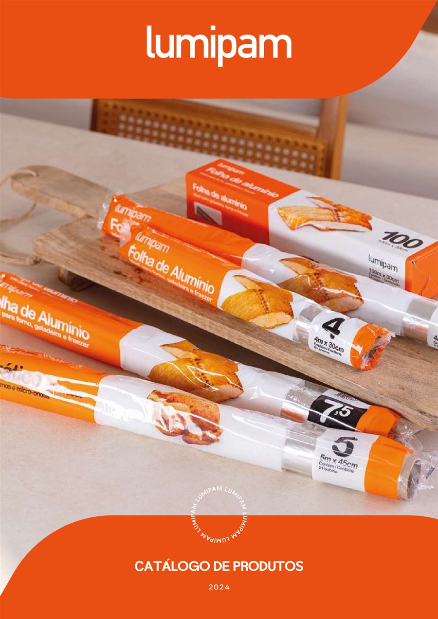 Capa do catálogo de produtos Lumipam
